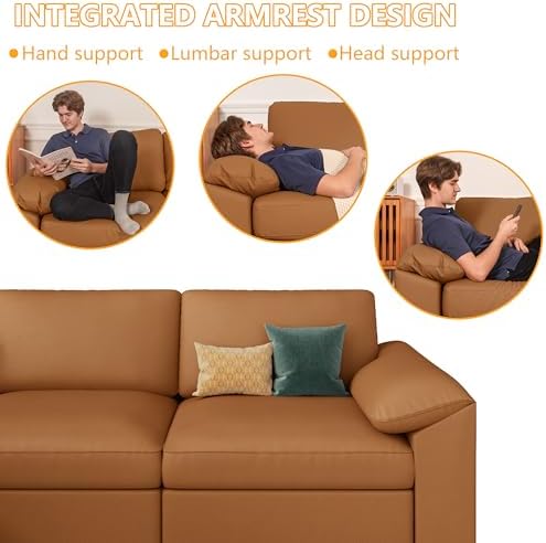 EASE MOOSE Modular Sectional Sofa, U Shaped Scratch Resistant Couch - Image 6