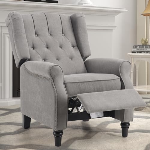 EBELLO Pushback Recliner Chair, Fabric Armchair Push Back Recliner - Image 6