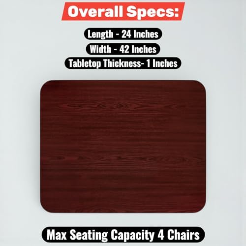 24" x 42" Rectangular Reversible White/Gray Slate Laminated Table Top, - Image 2