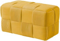 Cmishe 28" Rectangular Woven Corduroy Ottoman Footrest by Cmishe