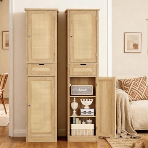 Iwell 66.9" Tall Bathroom Storage Cabinet - Image 2
