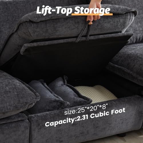 GUEAPY Power Reclining Sofa Cloud Couches - Image 5