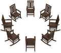 Ciokea Oversized Outdoor Rocking Chairs Set of 8, 380lbs Heavy-Duty Large Patio by CIOKEA