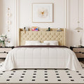 Allewie King Size Bed Frame, Storage Headboard & Charging Station by Allewie