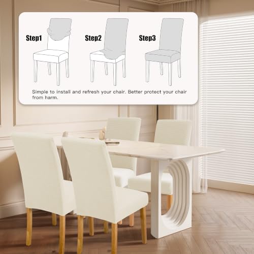 BIETYONE Waterproof Dining Chair Covers, Stretch Seat Protector - Image 2