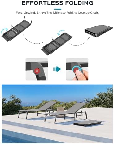 Ciokea Aluminum Chaise Lounge Ourdoor - Image 3