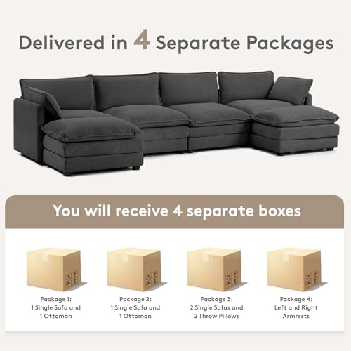 ROWHY 148'' Modular Sectional Cloud Couch - Image 4