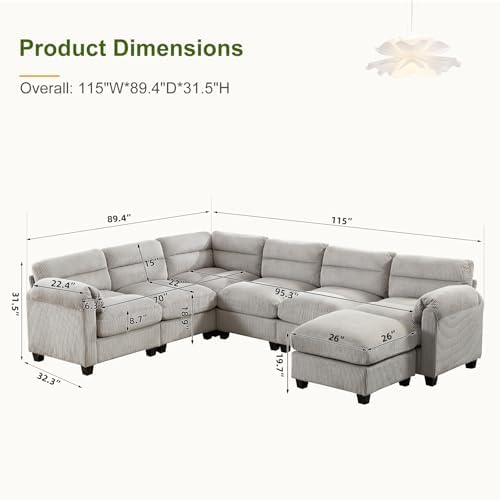 HAOMARKETS Oversized Modular Sectional Sofa - Image 2