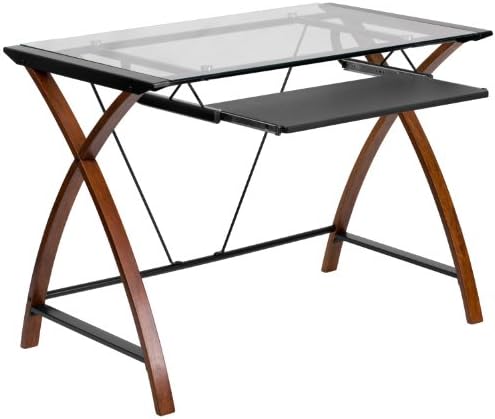 Flash Furniture Jude Tempered Glass Computer Desk by FlashFurniture