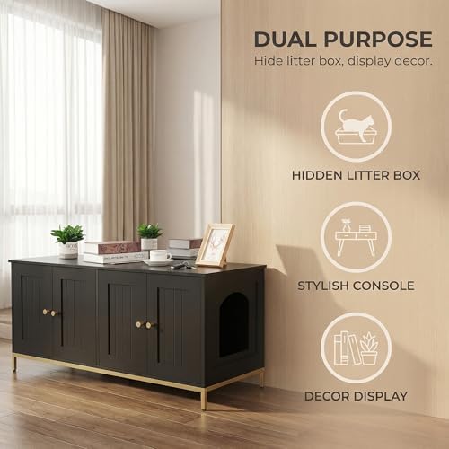 Homhedy 47.2" L Cat Litter Box Enclosure - Image 3