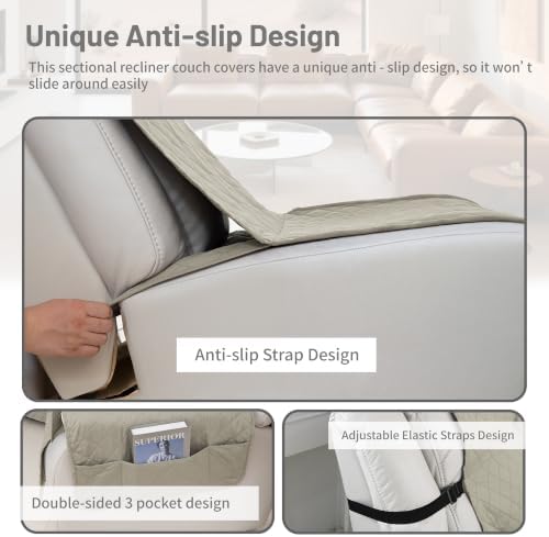 Waterproof Sectional Reclining Couch Covers L Shaped Recliner Sectional Sofa - Image 5
