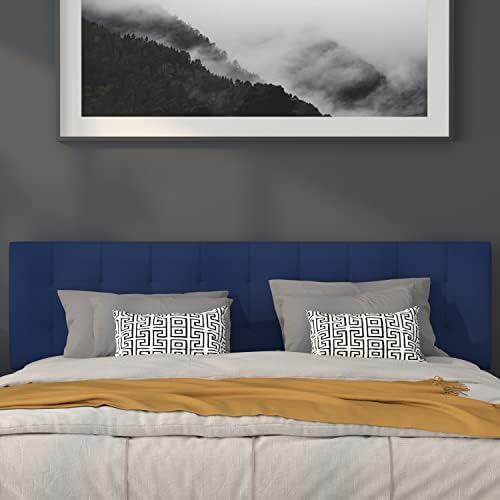 Flash Furniture Bedford Tufted Upholstered King Size Headboard in Navy Fabric - Image 3