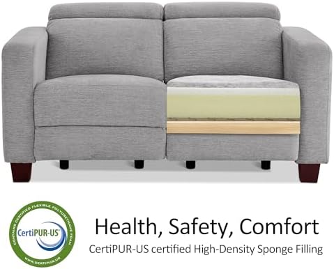 MCombo Zero Wall Hugger Power Loveseat Recliner Sofa - Image 5