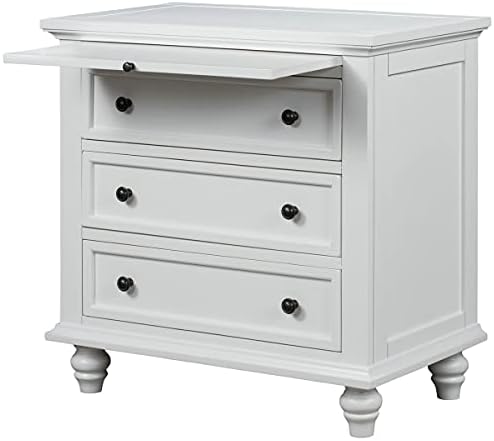 LUMISOL 27.6'' Nightstand with Pull Out Tray and 3 Drawers - Image 3
