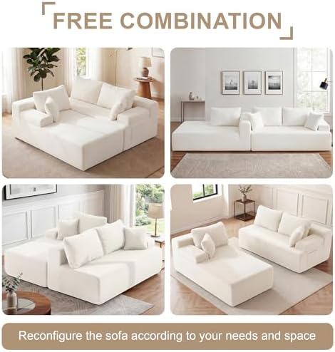Hobestluk Boneless Couches Modular Sectional Sofa L-Shape Oversized Chaise - Image 6