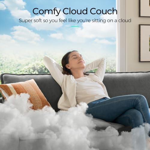 LINSY HOME 157'' Modular Sectional Sofa 4 Seat Couch Corduroy Cloud Couch - Image 5
