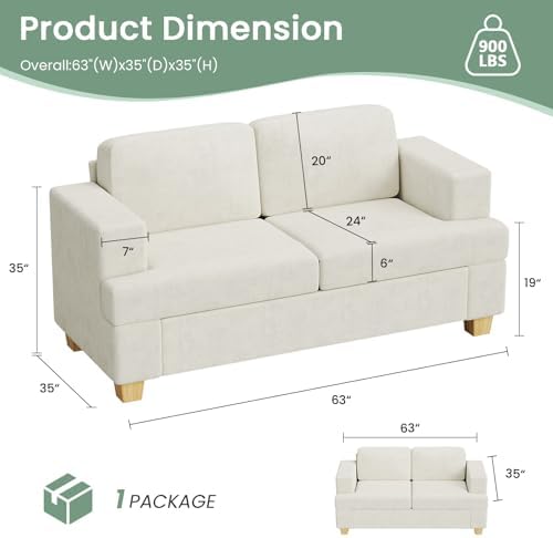 Fiona's magic 8 Seats Couch Set, 3 Piece Set Comfy Sofa, 3 Seater Couch*2 & - Image 2