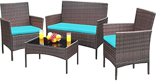 Greesum Patio Furniture 4 Pieces Conversation Sets by BuynowfromGreesum