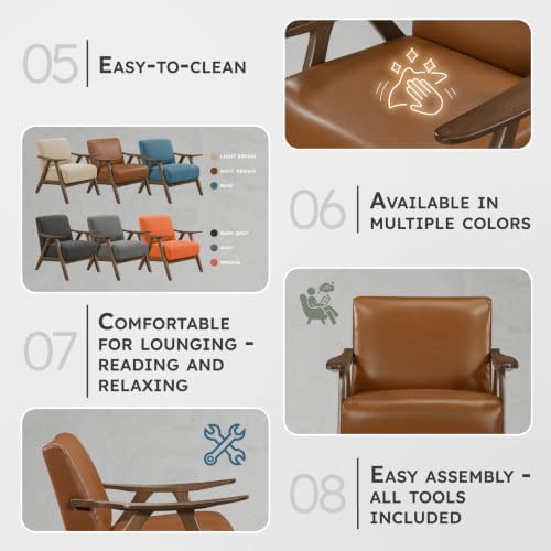 Lexicon Faux Leather Accent Chair - Image 4