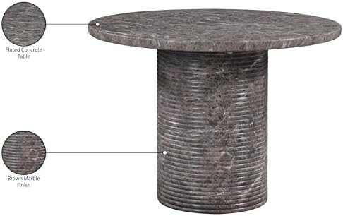 Meridian Furniture 758Brown-DT Rapallo Collection Art Deco Indoor/Outdoor - Image 7