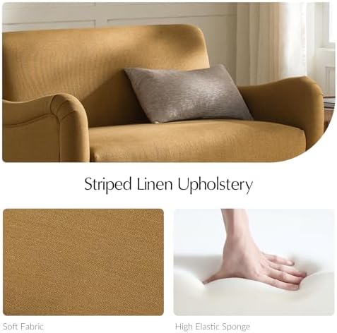 EcoHarbor Living 50.5" Mid-Century Modern Couch, Upholstered Sofa - Image 4