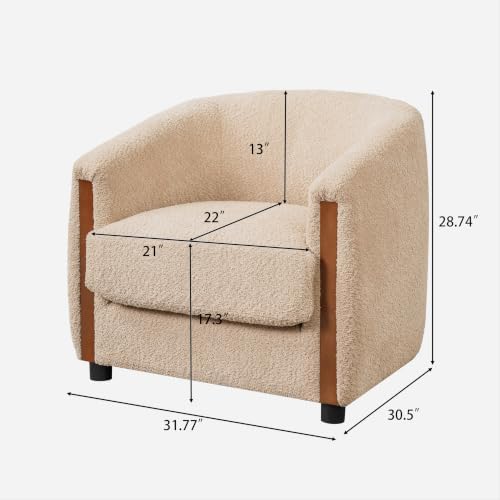 Christopher Knight Home Gini Modern Accent Chair, Boucle Upholstered Curved - Image 2