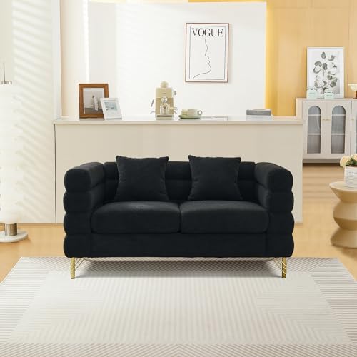 mikibama Modern Teddy Loveseat Sofa, 60 Inch Sectional Sofa Couch, Luxury 2 - Image 3