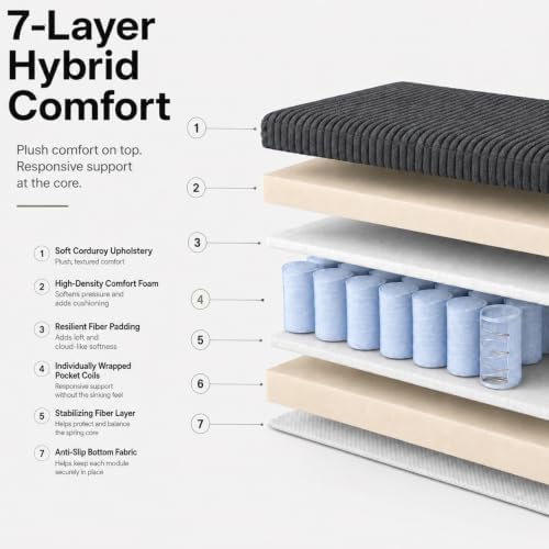 108 inch Boneless Couch, Modular L-Shaped Cloud Sectional Sofa - Image 3