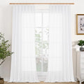 YoungsTex White Linen Curtains 84 Inches Long by YoungsTex