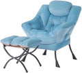 Tiita Lazy Chair with Ottoman, Comfy Reading Accent Chair, Light Blue by TiitaHome