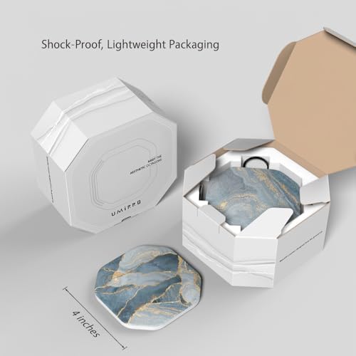 UMIRRO Absorbent Ceramic Stone Coasters Set of 6 - Image 3