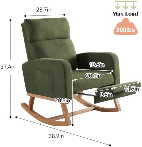 HCHAIRH Rocking Chair Nursery, Nursing Rocking Chairs - Image 2