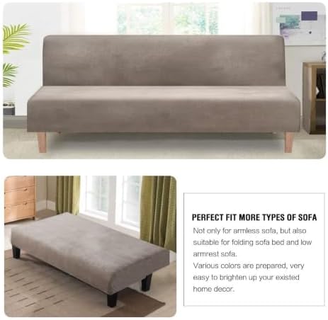 H.VERSAILTEX Real Velvet Futon Cover Armless Sofa Covers Sofa Bed Covers - Image 5