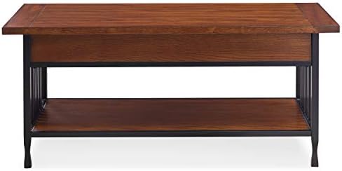 Leick Home Ironcraft Coffee Table, Mission Oak - Image 4