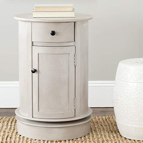SAFAVIEH Tabitha Wood Side Table, 17.7" Red AMH5712E - Image 6