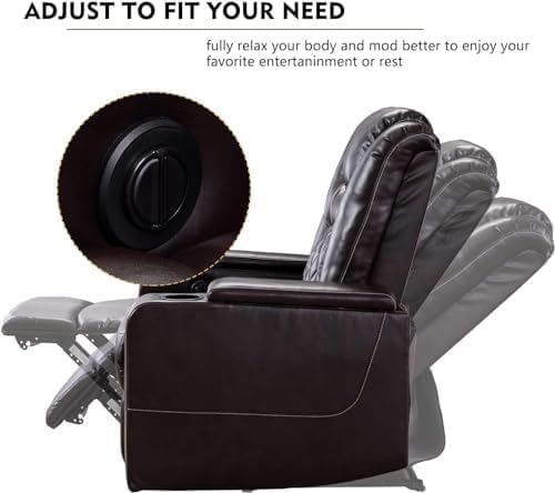 CANMOV Electric Power Recliner Chair Set of 5, Breathable Leather Home Theater - Image 6