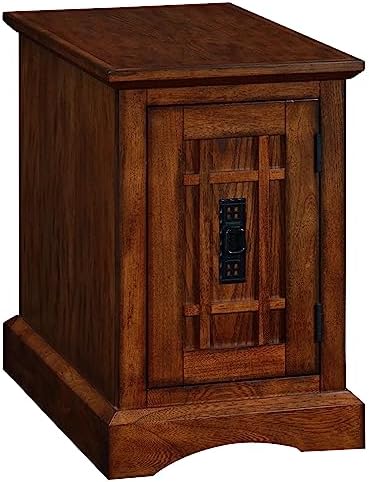 Leick Home Mission Cabinet End Table, Mission Oak by LeickFurniture