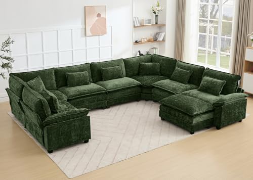 Oversized Modular Sectional Sofa Set, Convertible Deep Seat Cloud Couch by Unknown