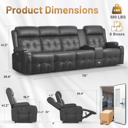 RV Loveseat Recliner Sofa, Home Theater Seating - Image 2