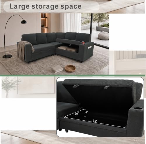 healthomse 76.5" Modular Sleeper Sofa Bed - Image 4
