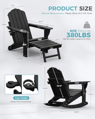 Ciokea Adirondack Rocking Chair - Image 3