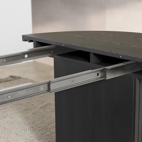 Transformer Table Solid Wood Extendable Round Dining Table Set - Image 6