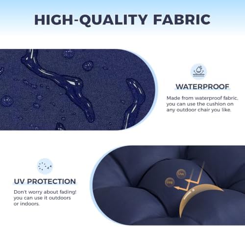 3 Pieces Waterproof Wicker Furniture Cushions Set - Image 4