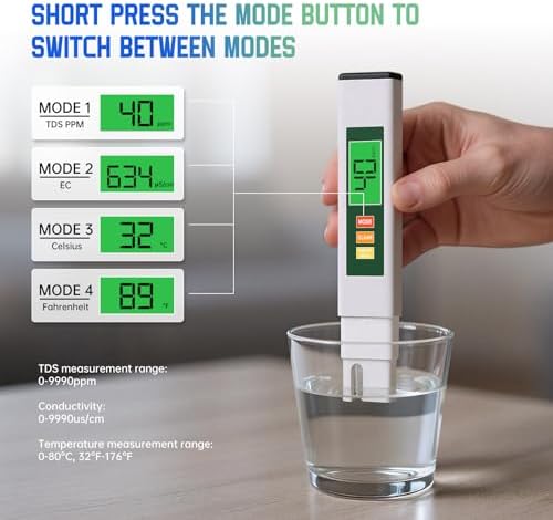 TDS Water Tester, 4 in 1 TDS Meter Digital Water Tester - Image 4