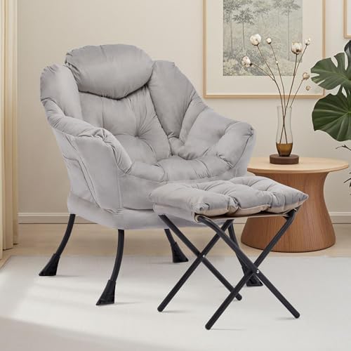 Lazy Chair with Ottoman, Comfy Reading Chair - Image 2