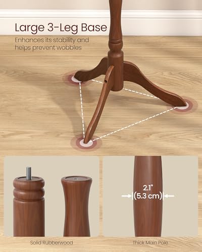 VASAGLE Freestanding Coat Rack, Rubber Wood Coat Tree - Image 4