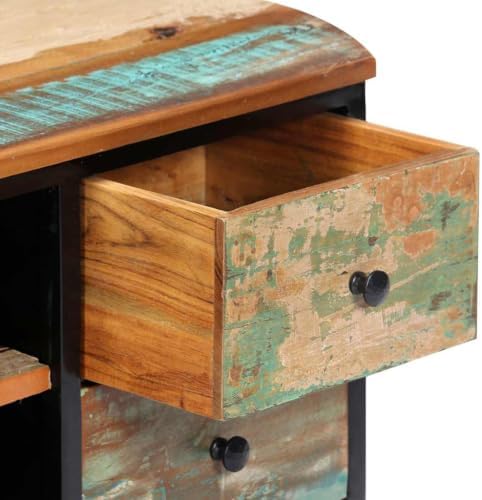 Solid Reclaimed Wood TV Stand 47.2x11.8x17.7 Inches - Image 5