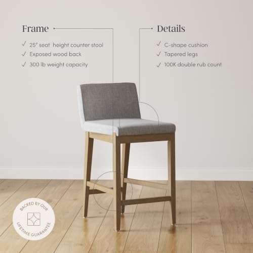 Nathan James Gracie Modern Bar Stool Counter Height Barstool - Image 4