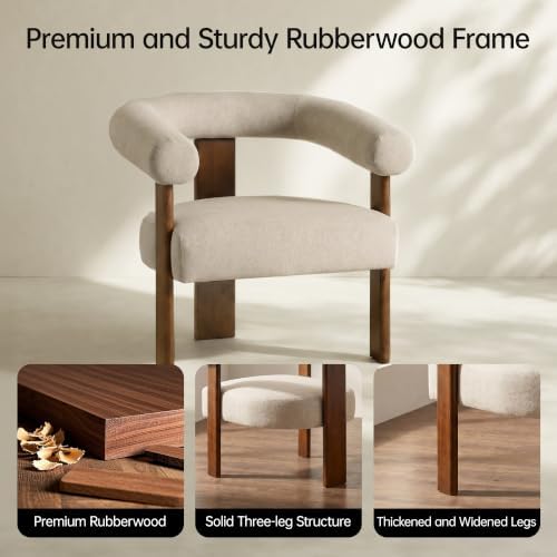 VKNOW Barrel Accent Chair, Vanity Chair - Image 5