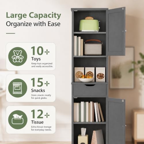 Walsunny Tall Bathroom Storage Cabinet - Image 3